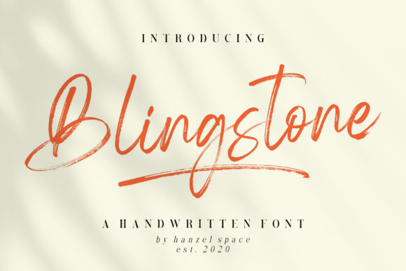 Blingstone: A Handwritten Font for Web Design
