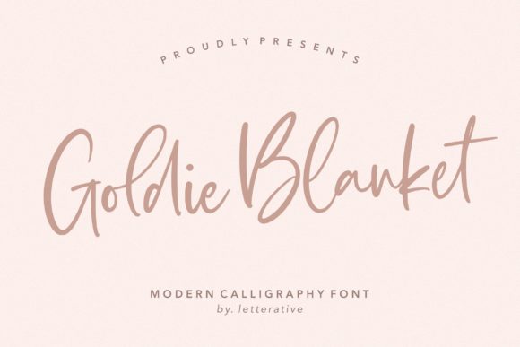 Goldie Blanket: A Handwritten Font for Makers