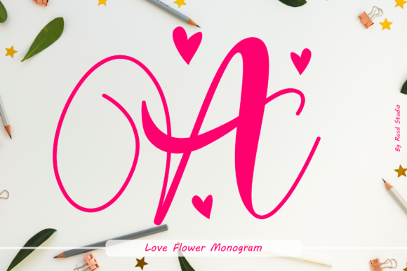 Love Flower Monogram: A Dainty Script for Creative Brands