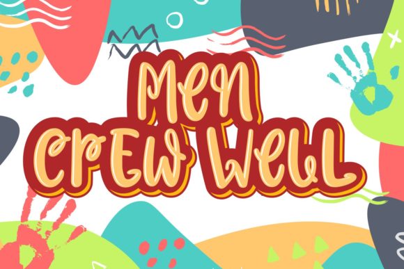 Men Crew Well Font for Business