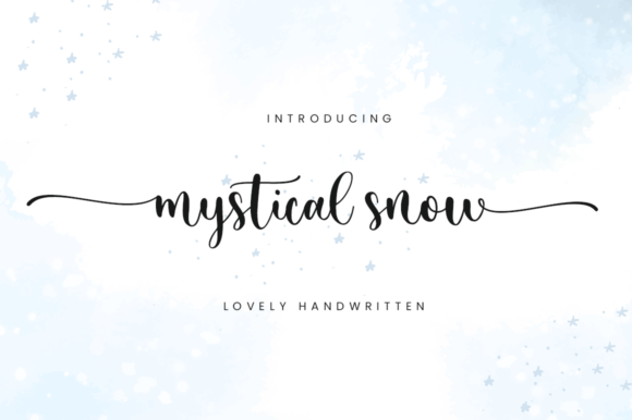 Mystical Snow Font: Elegant Script for Editorial Design