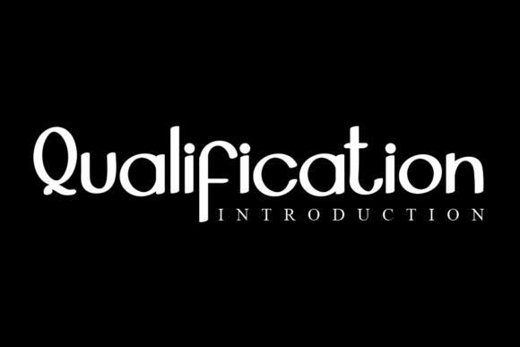 Qualification Font for Web Design