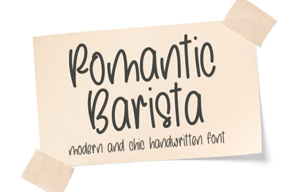 Romantic Barista Font for Crafters