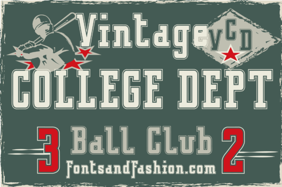 Vintage College Dept_Outline Font
