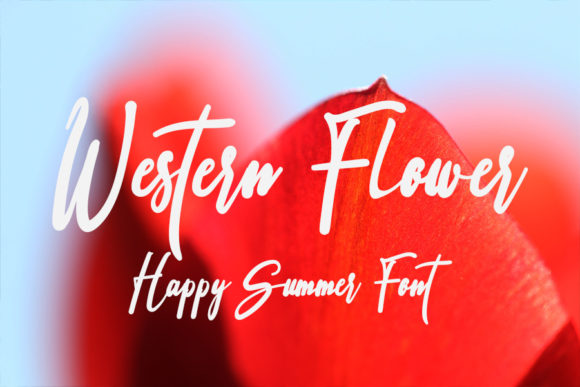 Western Flower Font for Web Design